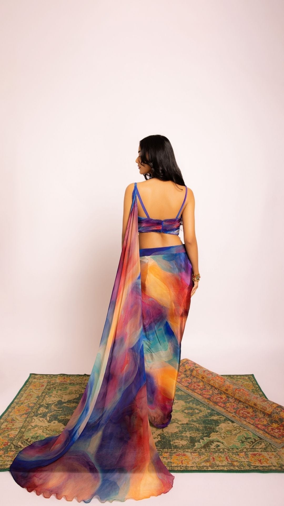 The Chakra Ruched Body-Con Skirt and Blouse Set