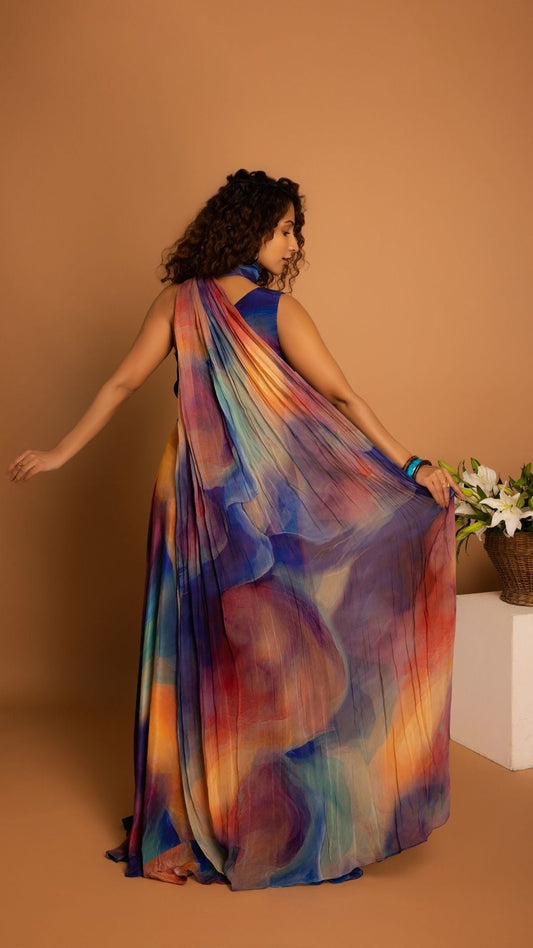 The Chakra One-Shoulder Gown