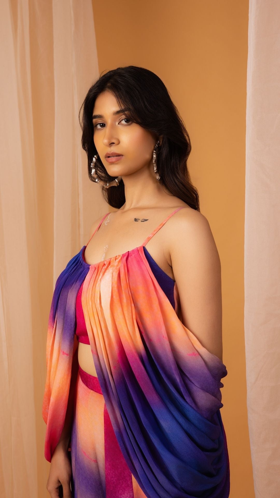 The Chakra Crossed Long Palazzos paired with a Sultry Bustier