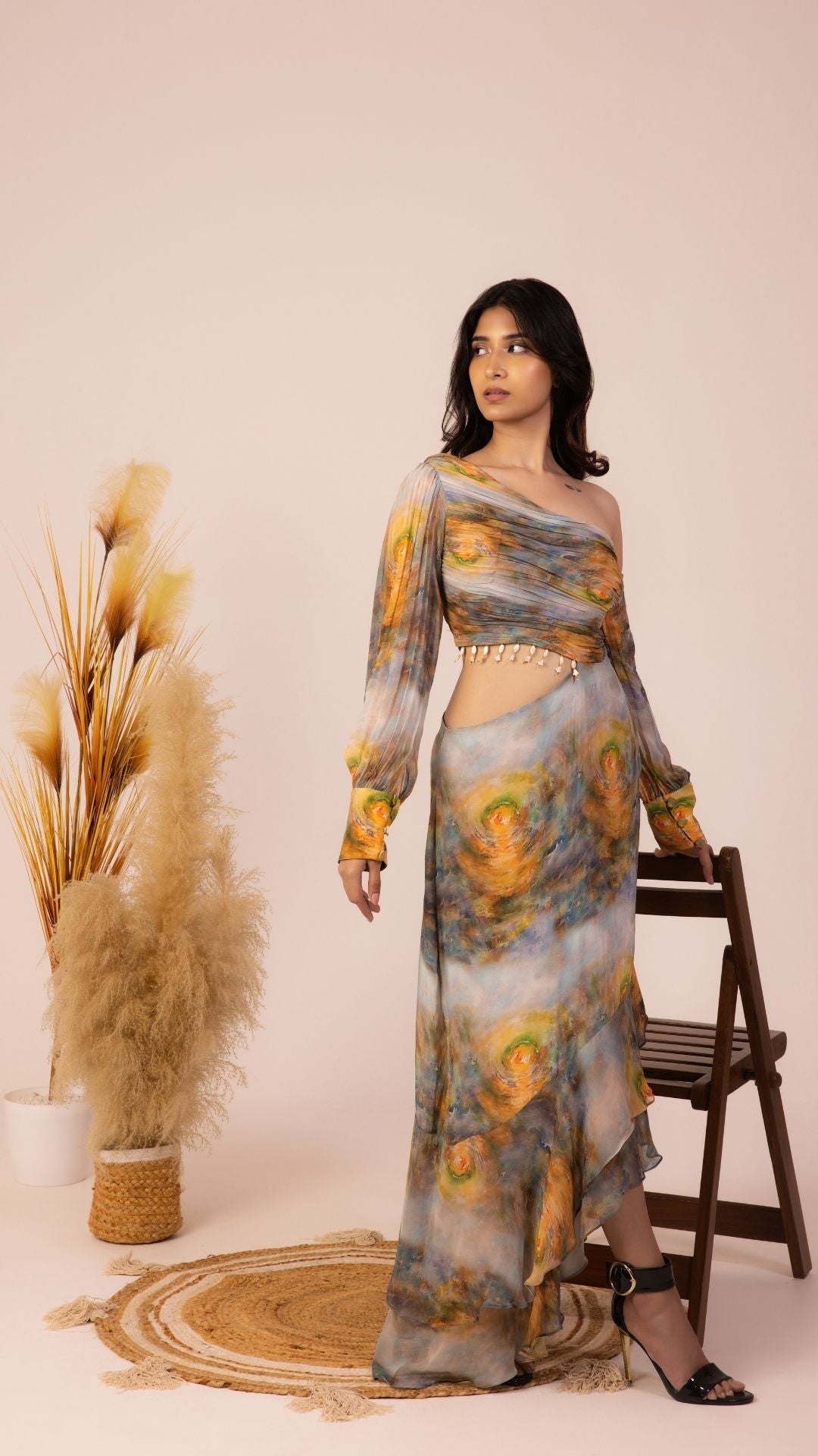 The State of Consciousness One-Shoulder Ruched Outfit