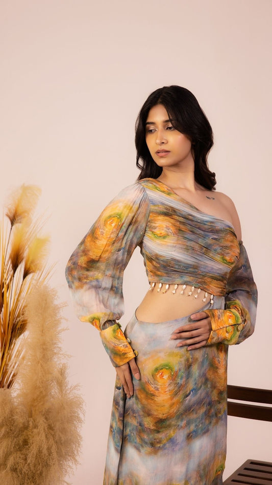 The State of Consciousness One-Shoulder Ruched Outfit