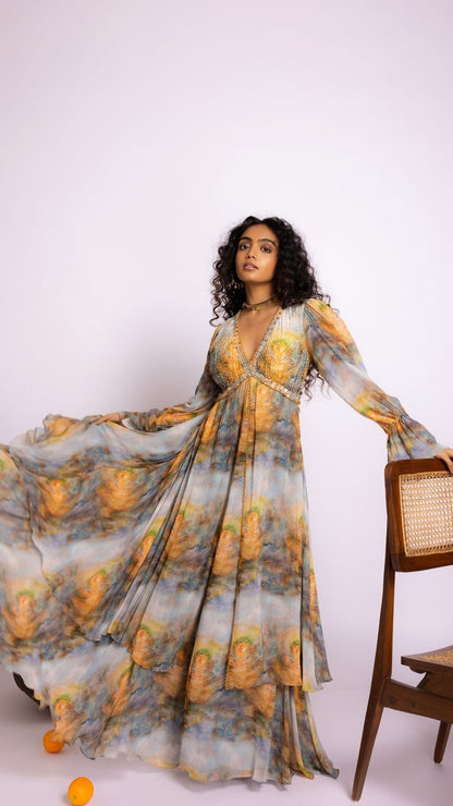 The State of Consciousness Long Double Layer Gown