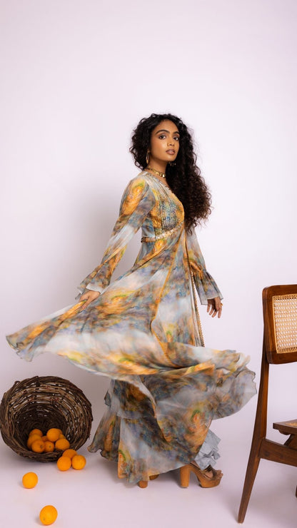 The State of Consciousness Long Double Layer Gown